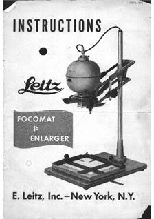 Leica Focomat 1 b manual. Camera Instructions.